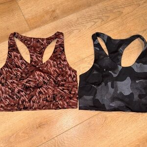 ⭐️Zella Dusty Rose & Black Printed Racerback Sports Bra